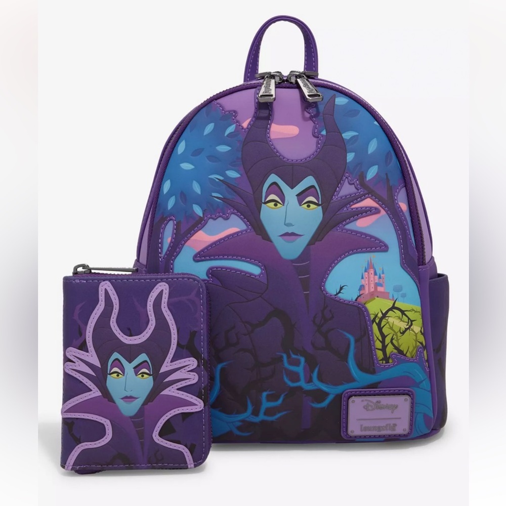 Loungefly Disney Sleeping Beauty Maleficent Mini Backpack & Wallet - Exclusive